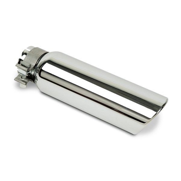 Go Rhino 3IN OD X 10IN FOR 2 1/4IN INLET CHROMED STAINLESS STEEL CLAMP STYLE EXHAUST TIP GRT225310